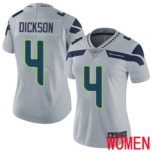 Seattle Seahawks Limited Grey Women Michael Dickson Alternate Jersey NFL Football #4 Vapor Untouchable->seattle seahawks->NFL Jersey